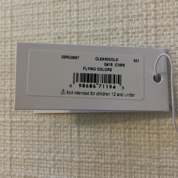 Kate Spade NY never worn gold necklace with 6 clear charms - Picture 6 of 6